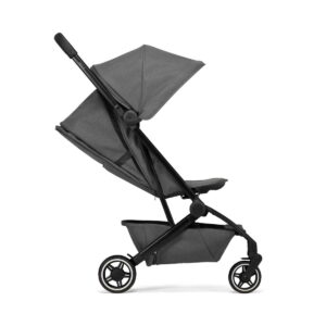 Joolz Aer buggy amazing anthracite zijaanzicht rugleuning half uitgeklapt