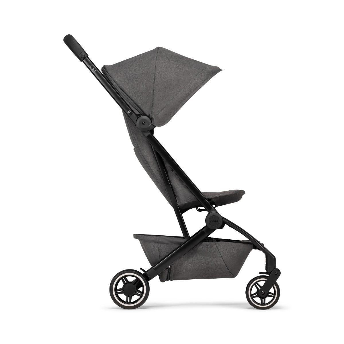 Joolz Aer buggy amazing anthracite zijaanzicht rugleuning rechtop