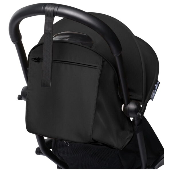 Babyzen Yoyo 2 buggy zwart achterkant met opbergvak met rits en beugel