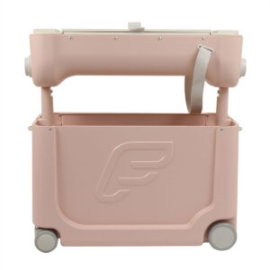 Stokke jetkids koffer roze deksel open zijaanzicht