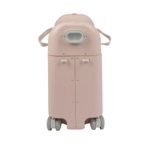 Stokke Jetkids vliegtuigbedje koffer roze vooraanzicht