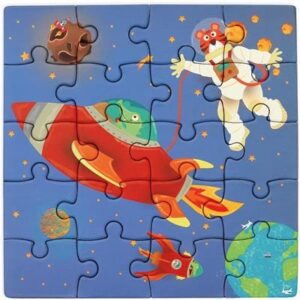 Compact speelgoed ruimte puzzelboek voor onderweg