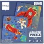 Scratch - magnetisch puzzelboek to go ruimte 2 x 20 stuks 3+