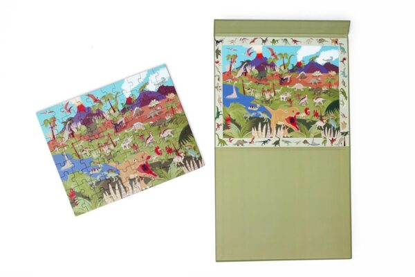 Magnetisch puzzel- en zoekspel met dinosaurussen speelgoed