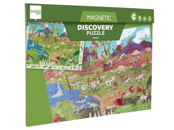 SCRATCH magnetisch puzzel- en zoekboek dino’s voor kinderen vanaf 4 jaar