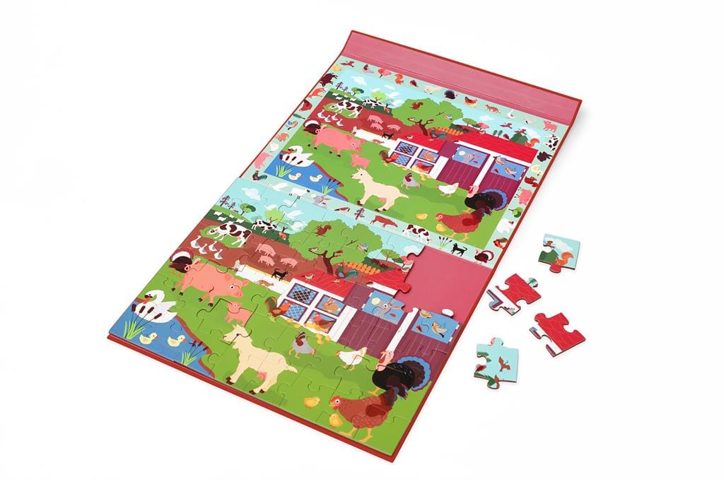 Educatief boerderij puzzelboek met magnetische stukjes