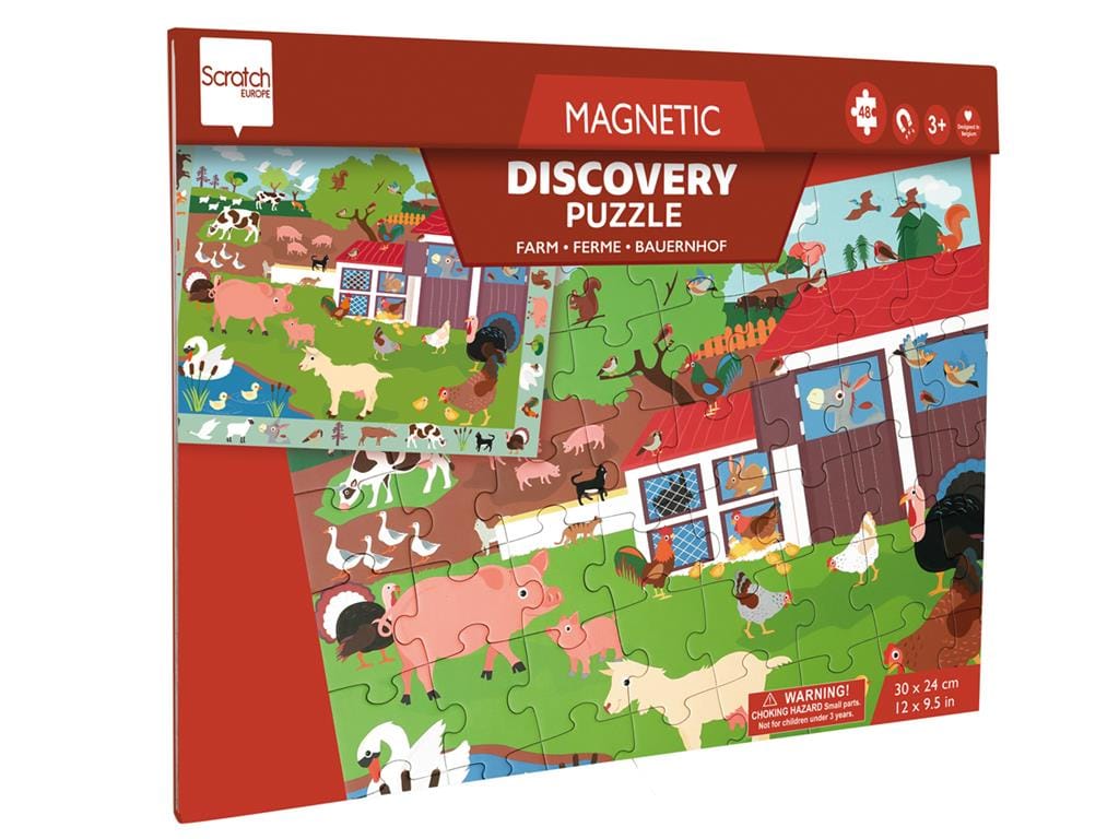 SCRATCH magnetisch puzzelboek boerderij voor kinderen vanaf 3 jaar