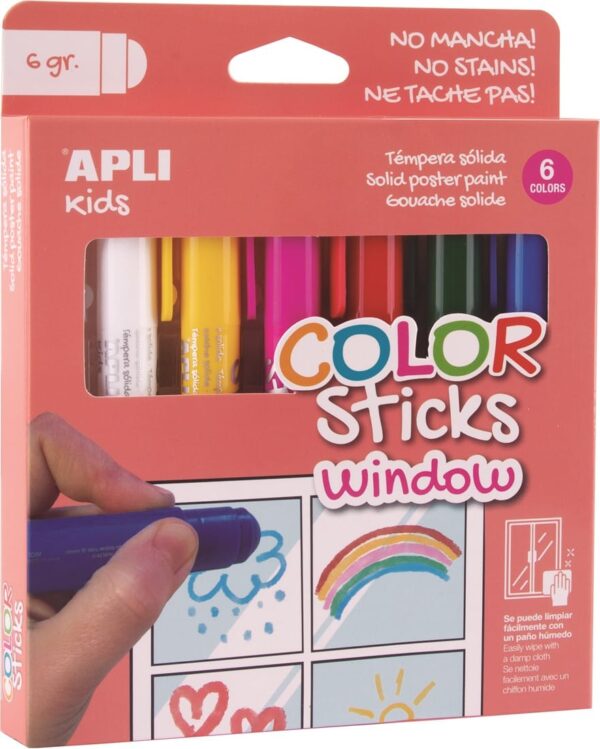 Apli kids raamstiften 6 stuks