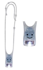 kinder leeslampje voor in de auto en vliegtuig tijdens reizen zilver glitter