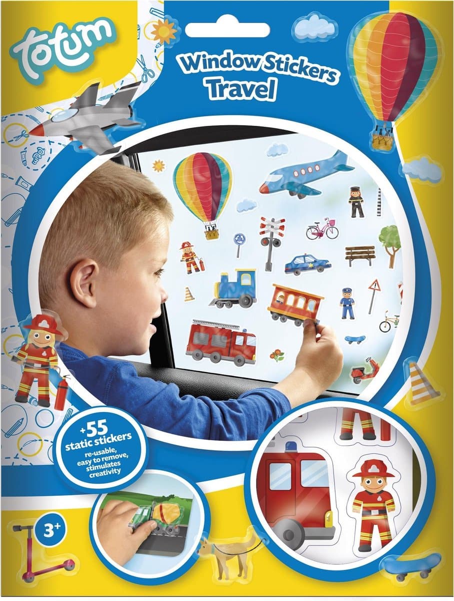 Raamstickers voor op reis en vakantie met Thema verkeer