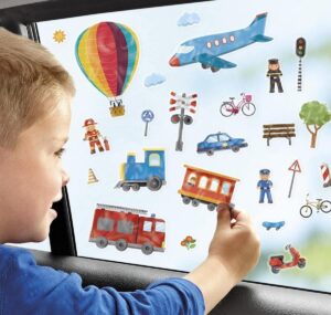 Totum raamstickers Verkeer voor kinderen