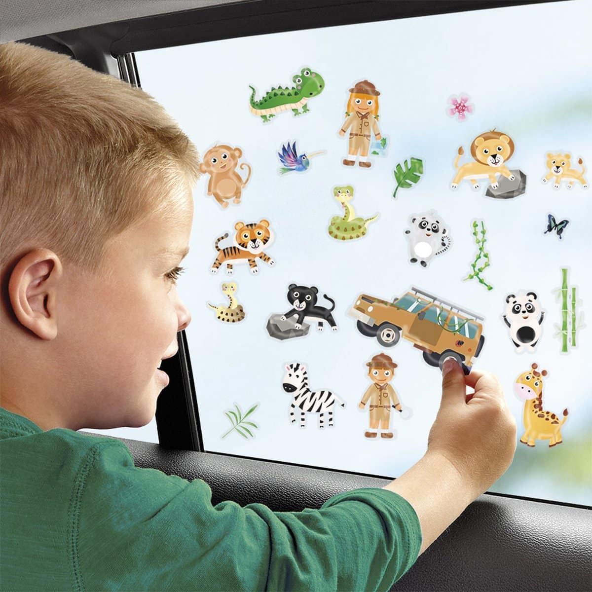 Raamstickers Wildlife voor kinderen in de auto
