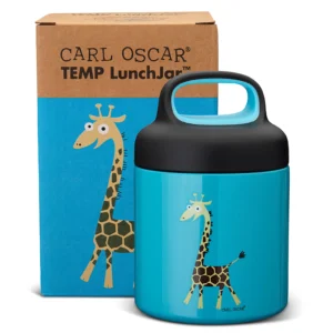 Lekdichte thermos voor kinderen in roestvrij staal Giraffe Blue
