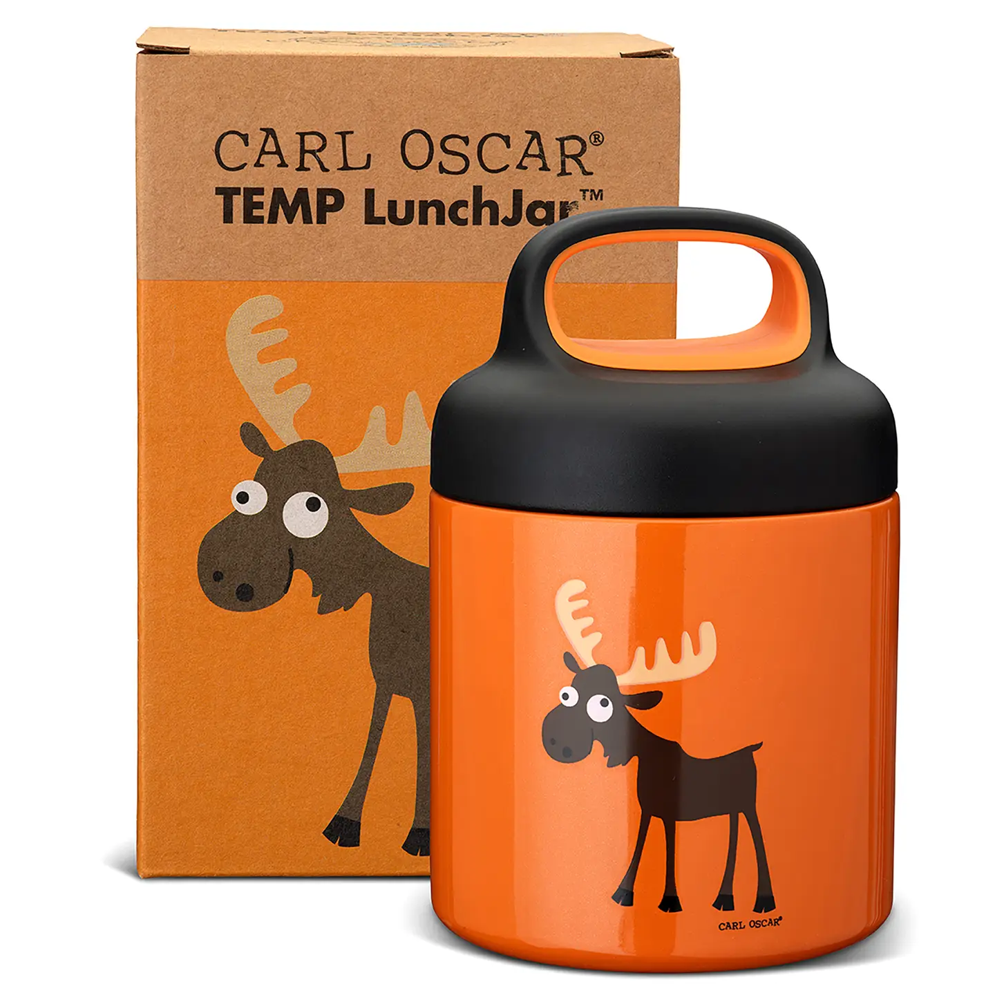 thermos voor kinderen van carl oscar, kleur oranje Brede opening van de dubbelwandige lunch-thermoskan
