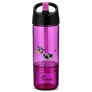 Carl Oscar 2-in-1 waterfles voor kinderen met snackbeker - purple
