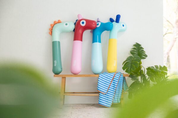 quut noodle friends stokpaardje, dino, zeepaaard en giraffe