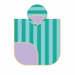 Quut microvezel poncho voor kinderen kleur lagoon
