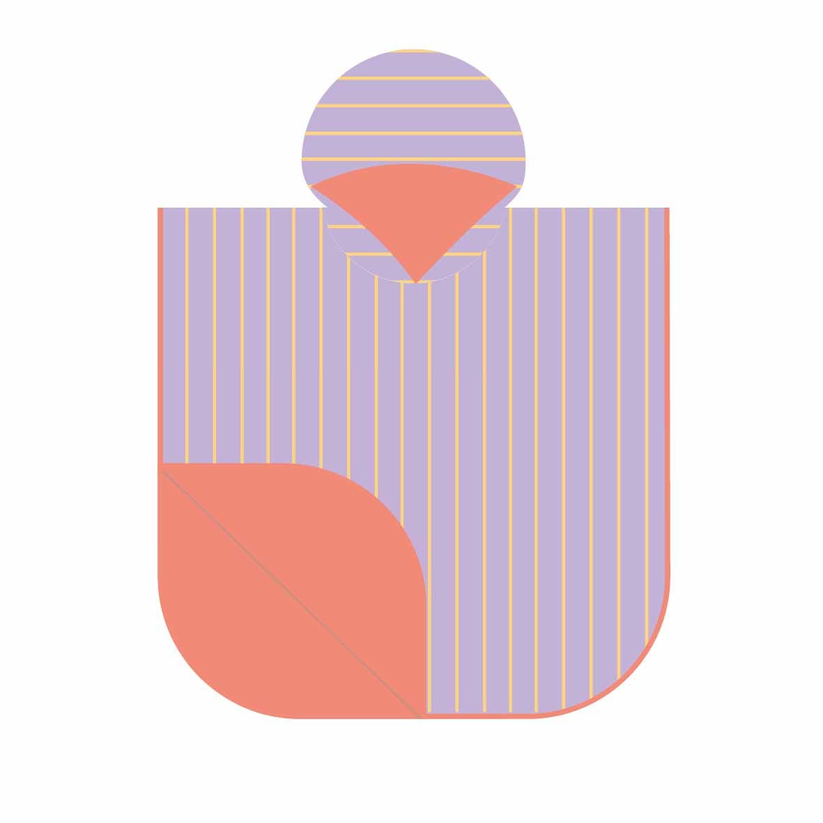 Quut strandponcho voor kinderen kleur lavender paars