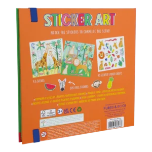 Floss&Rock-Sticker-Art-jungle- stickerboek voor kinnderen met makkelijk verwijderbare stickers en duurzaam