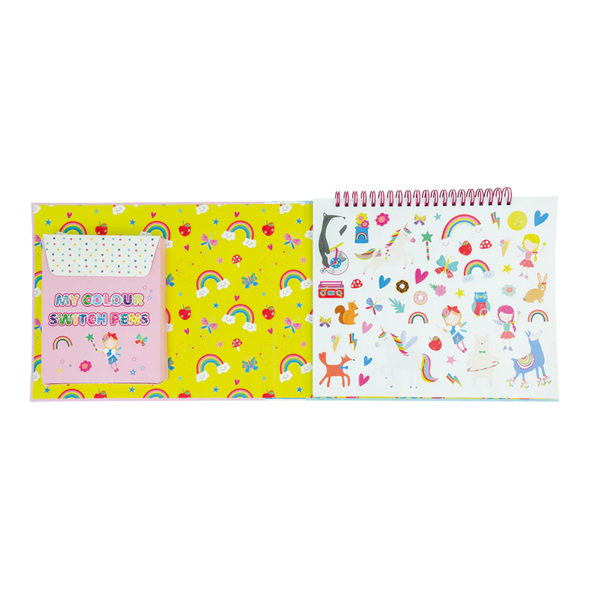 floss-rock-colour-switch-raainbow fairy herbruikbaar kleurboek met magische effecten