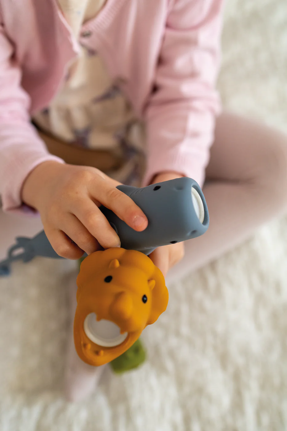 oplaadbare zaklamp leeuw vorm met dimfunctie voor kinderen
