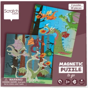 Scratch europe - magnetisch puzzelboek to go draken