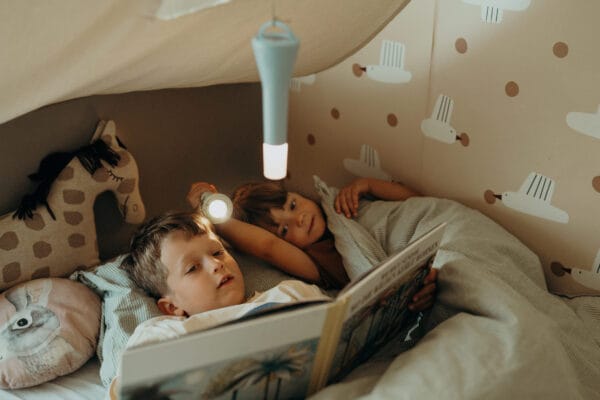 Kidywolf_kinderzaklamp die je kan ophangen aan tent