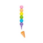 Ooly – stapelbare mini kleurpotloden ijsjes - 6 stuks