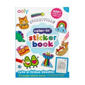 Ooly_sticker_kleurboek_cute_a_licious_doodle kleur zelf je eigen stickers in