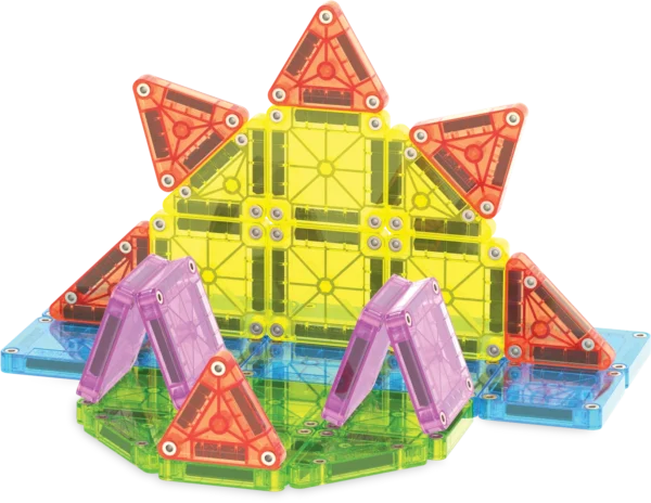 Reisset MAGNA-TILES travel deluxe in kleurrijke driehoeken en vierkanten