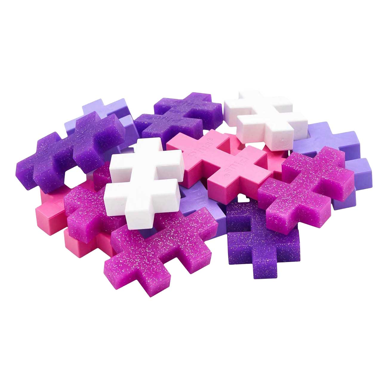 Plus Plus BIG glitter - 15 grote bouwstenen in koker - 1 t/m 4 jaar - Afbeelding 2