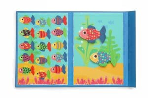 Magnetisch puzzelboek voor onderweg met kleurrijke visjes