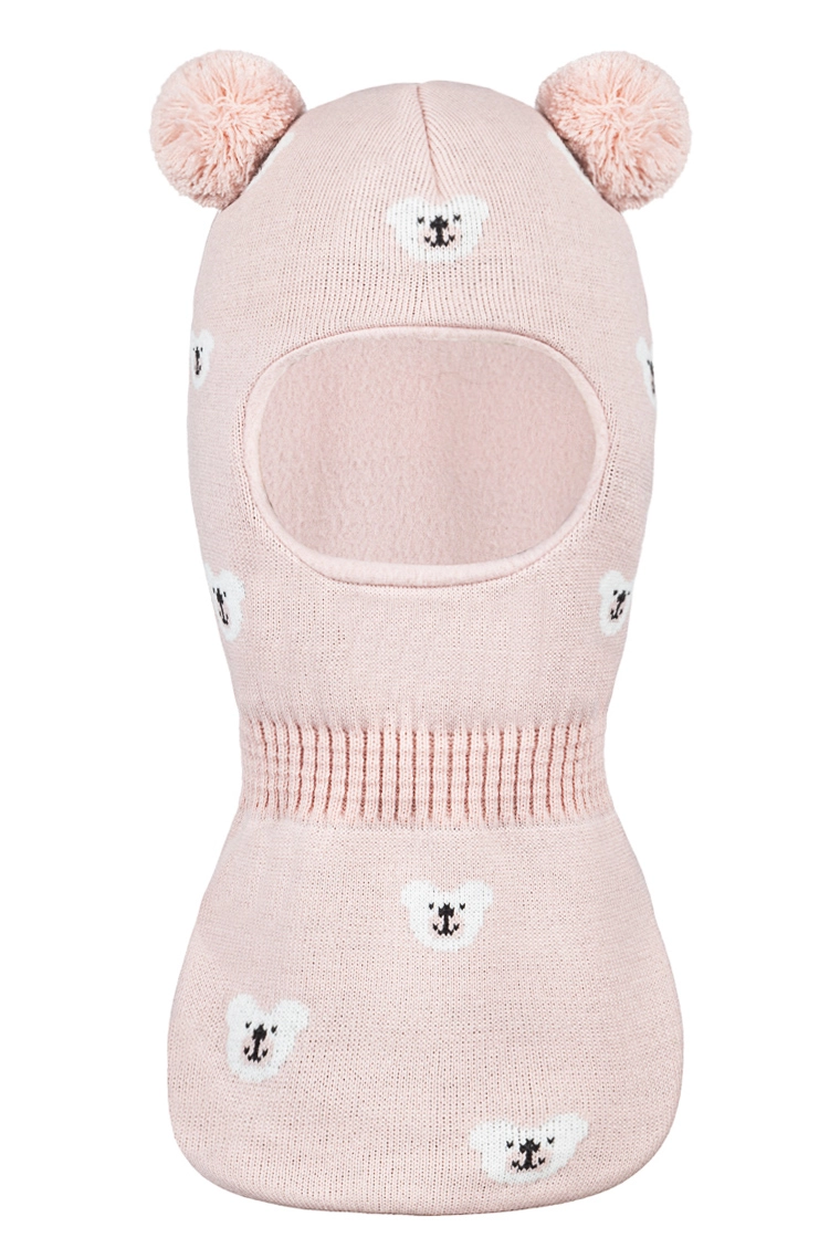 kleuter balaclava met pompons en oorbescherming