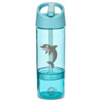 Carl Oscar 2‑in‑1 drinkfles dolfijn – 300 ml + 150 ml snackbakje