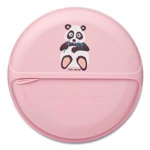 Snackbox roze panda van Carl Oscar – snackbox voor kinderen