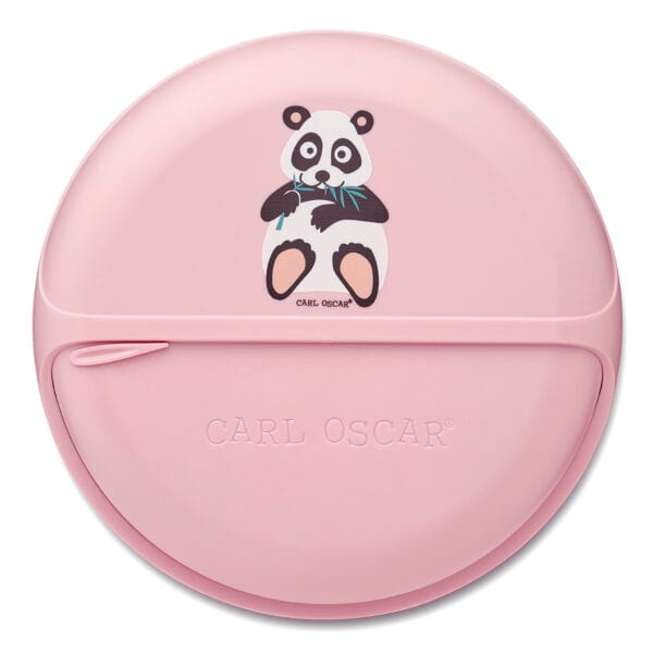 Snackbox roze panda van Carl Oscar – snackbox voor kinderen
