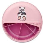 Carl Oscar BentoDisc roze panda 18×5 cm – snackbox met vakjes