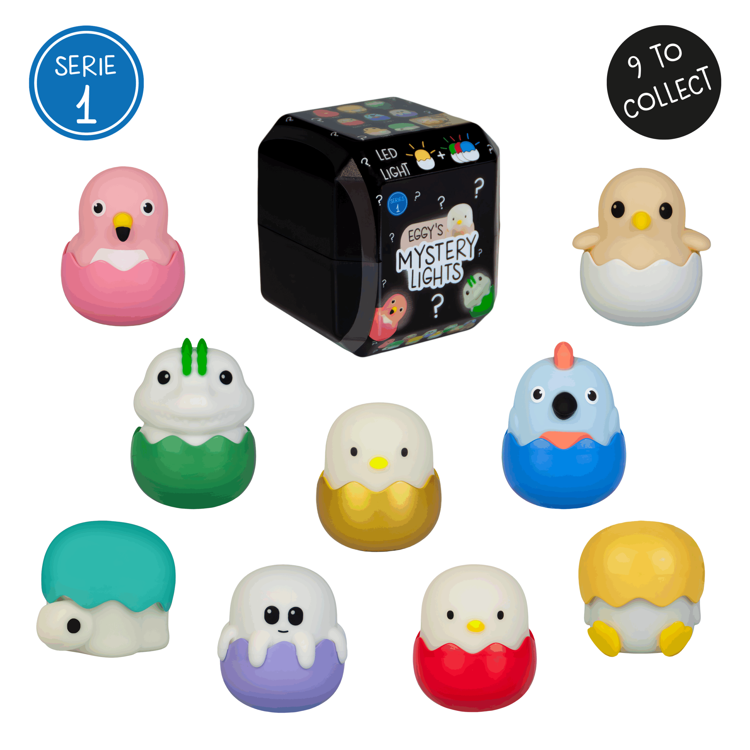 Eggy Mystery Lights blindbox siliconen nachtlampje – verrassingsei met LED lamp