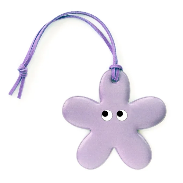 Firefly_flower reflector - lila _reflecterende_hanger voor schooltas, rugzak en tas