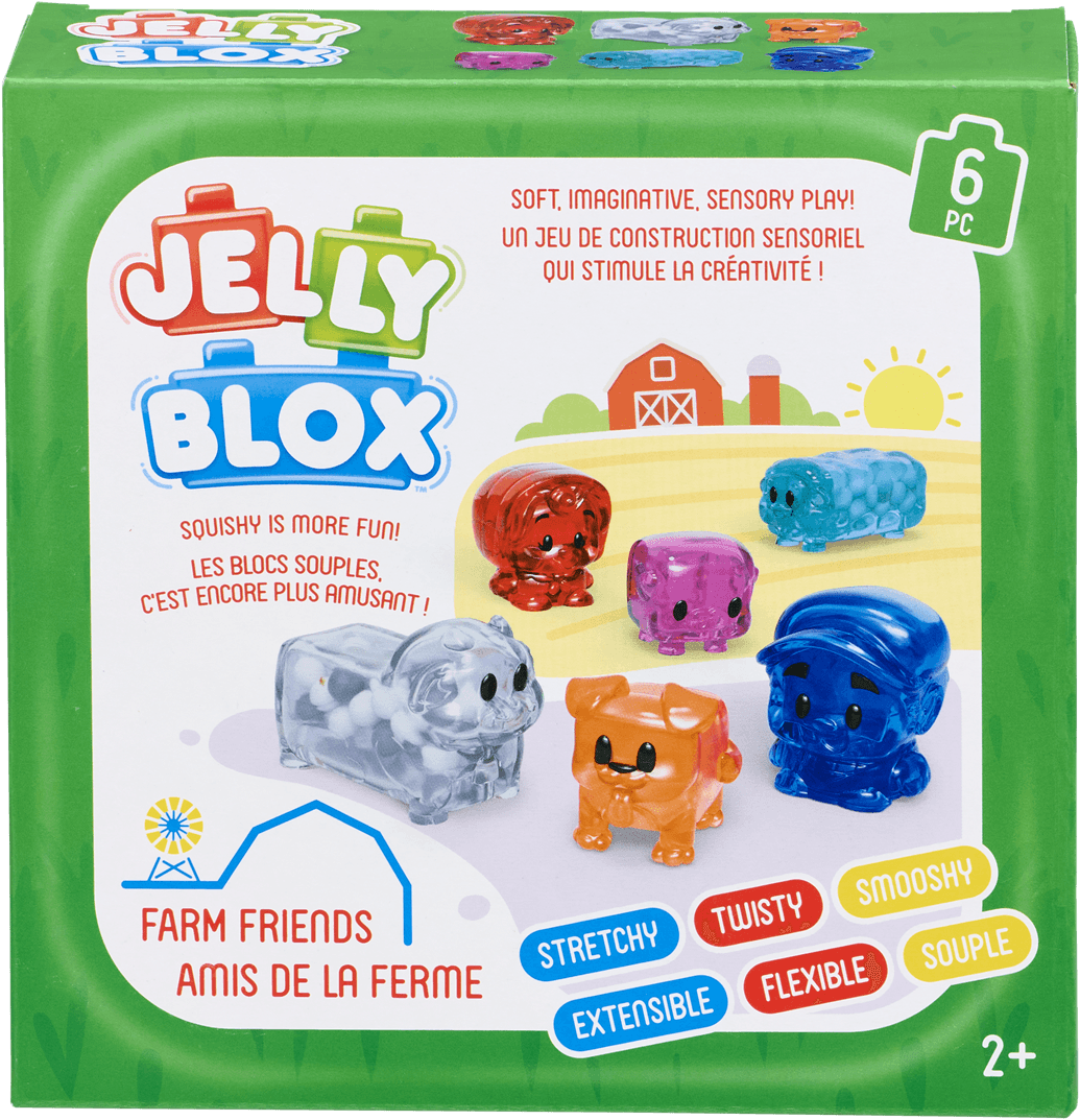 Jelly Blox Character Pack boerderijvriendjes – sensorische bouwblokken 2 jaar