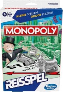 Monopoly Reisspel doosje met wereldkaart‑bord
