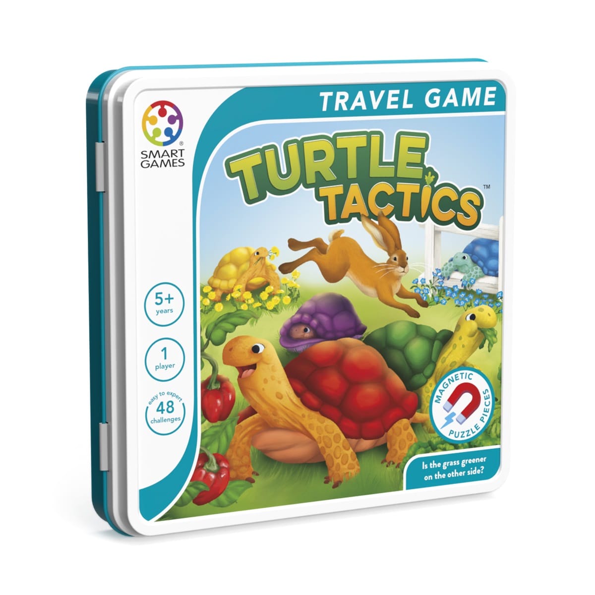 Smart Games Turtle Tactics reisspel in metalen doosje met magnetische stukken