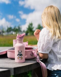 Lichtgewicht BPA‑vrije Steelish drinkfles Panda met 500 ml inhoud voor onderweg