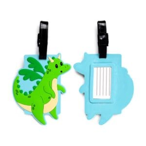 bagagelabel kind draak – pvc met adresvenster