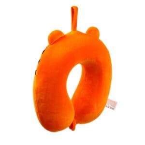 tijger pluche kindernekkussen met memory‑foam – achterkant reiskussen