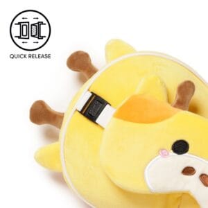 reiskussen kind auto giraffe met oogmasker – neksteun in autostoel met afneembaar slaapmasker