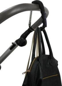 Tassenhaak voor buggy en winkelwagen zwart