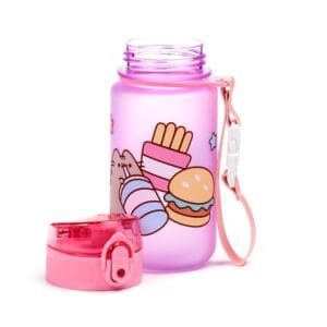 Pusheen the Cat drinkfles – 18 cm hoge, voedselveilige fles met draagriem, 350 ml