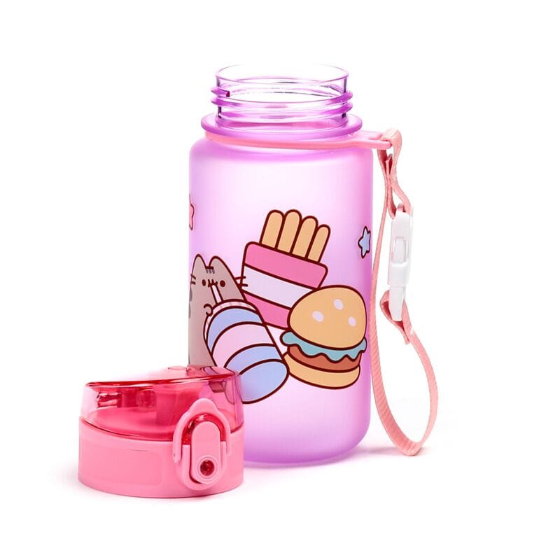 Pusheen the Cat drinkfles – 18 cm hoge, voedselveilige fles met draagriem, 350 ml