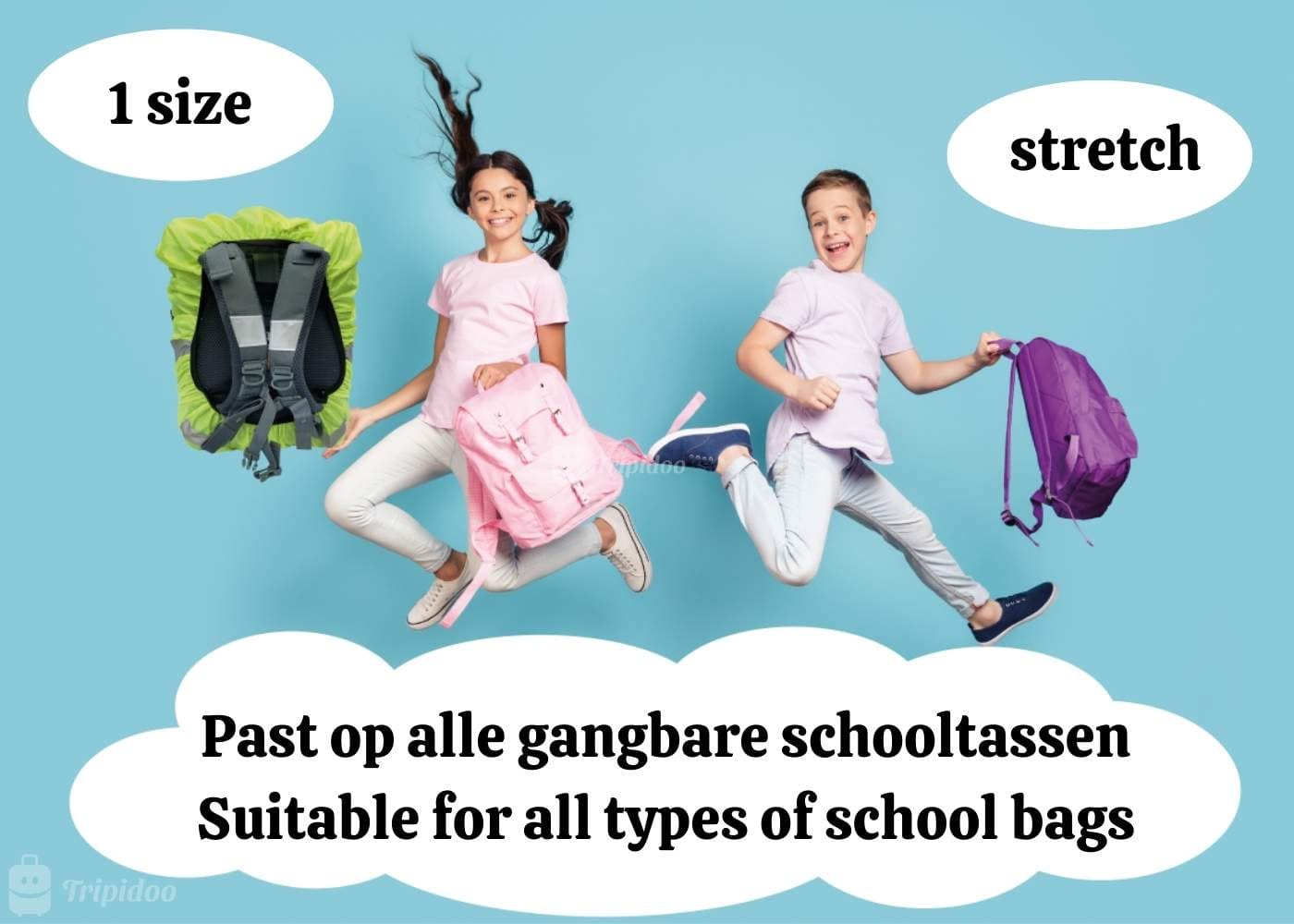 rugtas_regenhoes_ster_one_size regenhoes voor schooltassen en kinderrugzakken universele maat